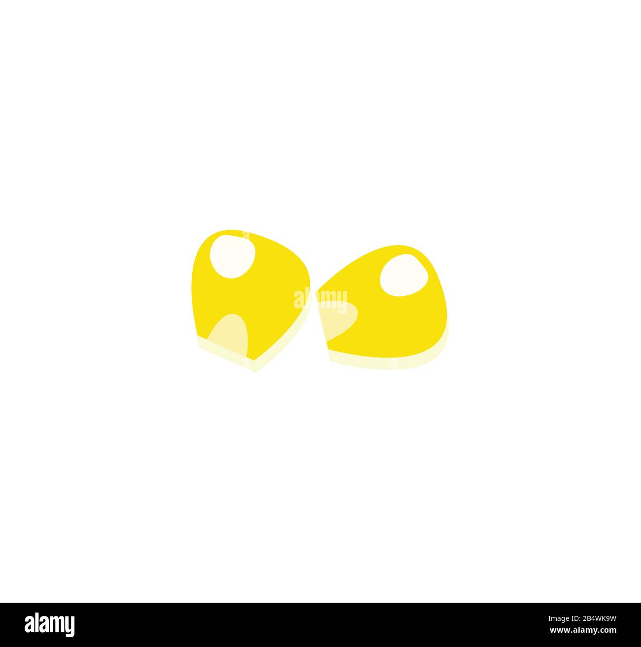 Grains de maïs juteux mûr closeup isolés. Illustration de Vecteur