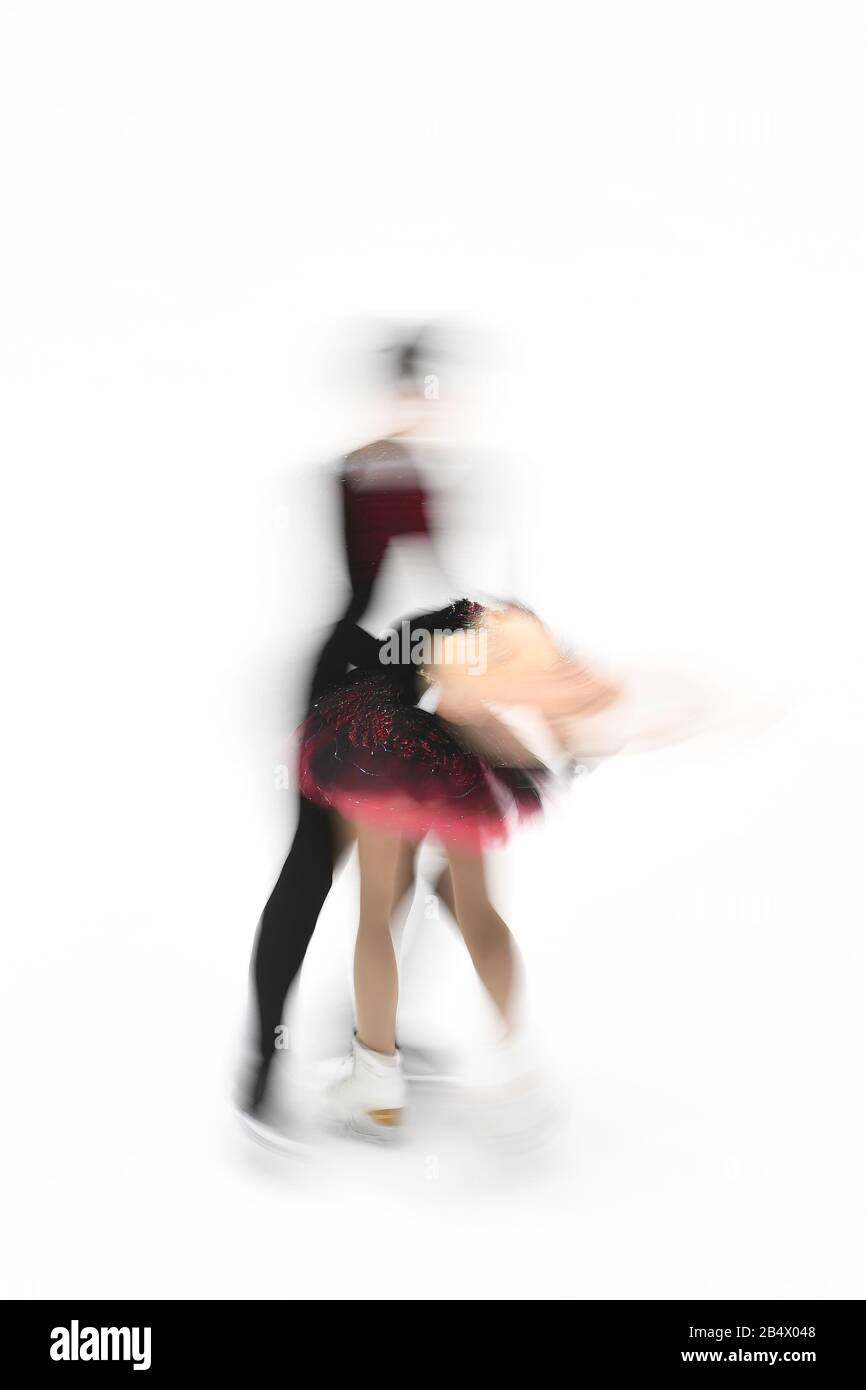 Tallinn, Estonie. 7 mars 2020. Utana YOSHIDA & Shingo NISHIYAMA du Japon, lors de la danse libre sur glace aux Championnats du monde juniors de patinage artistique 2020 de l'UIP à Tondiraba Ice Hall, le 07 mars 2020 à Tallinn, Estonie. Crédit: Raniero Corbelletti/Aflo/Alay Live News Banque D'Images