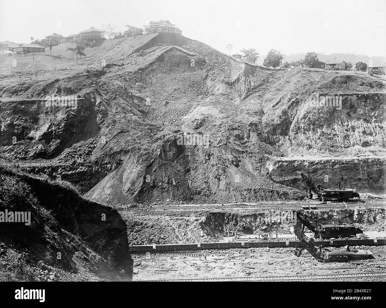 La construction du canal de Panama fonctionne au début du XXe siècle Banque D'Images