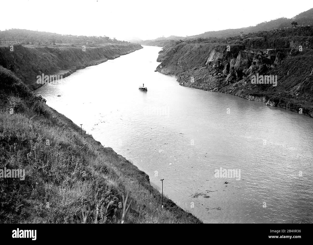 La construction du canal de Panama fonctionne au début du XXe siècle Banque D'Images