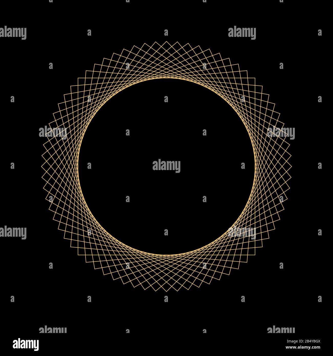 Cadre décoratif en or rond pour le design. Élément de design élégant pour les logos, le Web, les illustrations. Illustration vectorielle Illustration de Vecteur