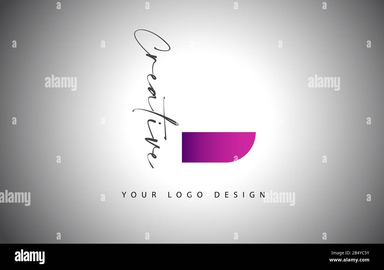 Logo Lettre L Créatif Avec Dégradé Violet Et Coupe Lettre Créative. Illustration Du Vecteur D'Icône. Illustration de Vecteur