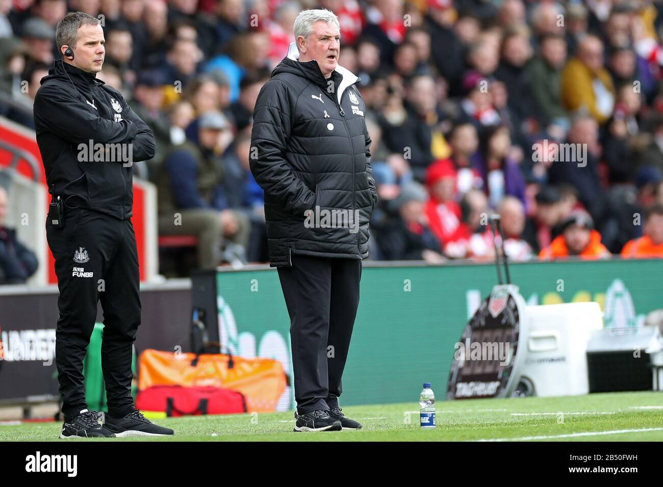 Southampton, Royaume-Uni. 7 mars 2020. Le samedi 7 mars 2020, Steve Bruce, responsable de Newcastle, lors du match de la Premier League entre Southampton et Newcastle United au stade St Mary's, à Southampton. (Crédit: Jon Bromley | MI News) la photographie ne peut être utilisée qu'à des fins de rédaction de journaux et/ou de magazines, licence requise à des fins commerciales crédit: Mi News & Sport /Alay Live News Banque D'Images