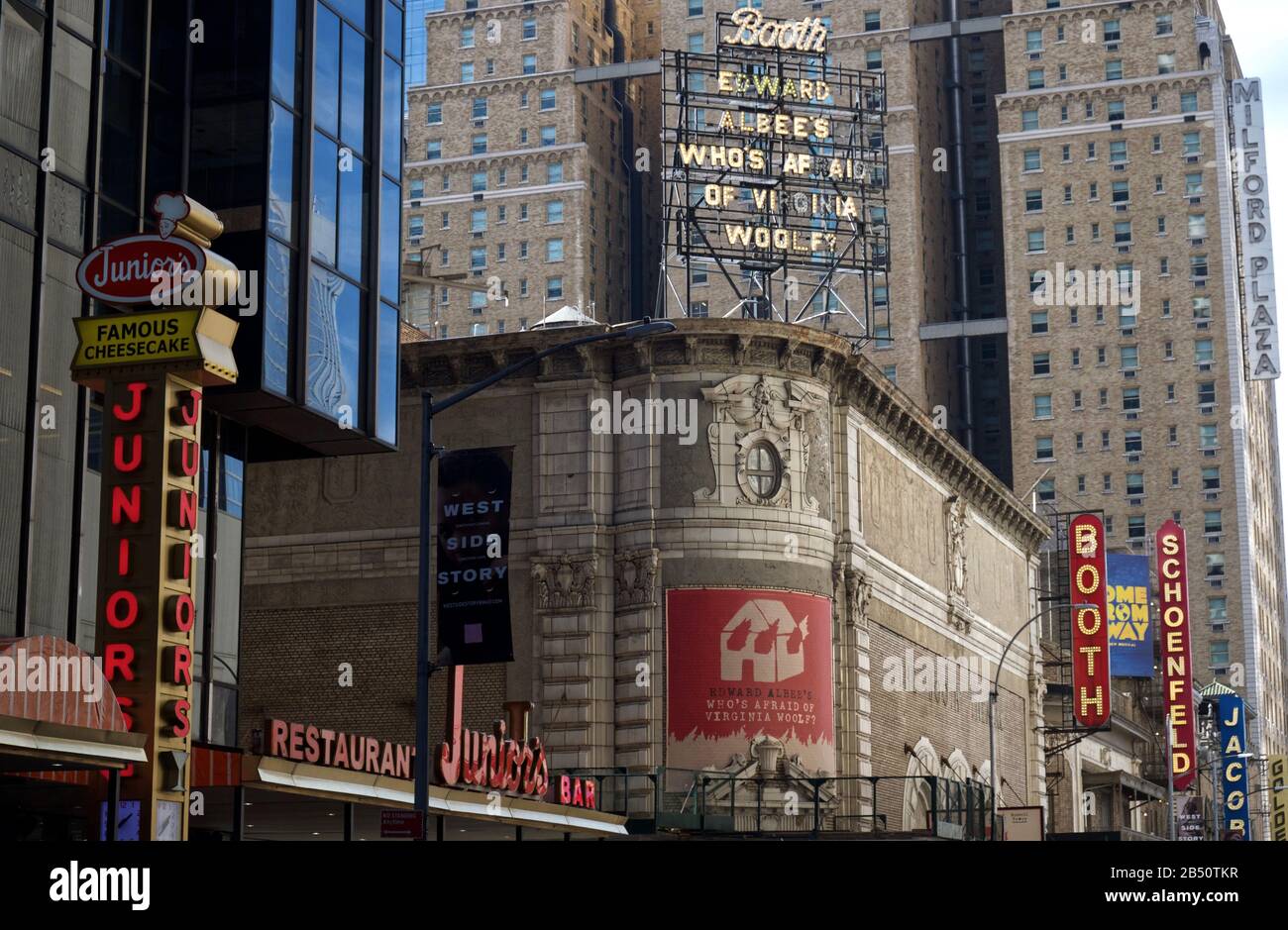 Le Booth Theatre dans le centre-ville de Manhattan, NY Banque D'Images