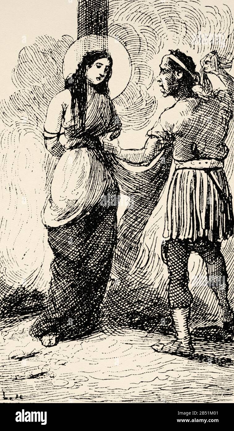 Portrait De Santa Eulalia De Mérida (Augusta Emerita 292 - 304). Christian saint qui a subi le martyre dans la ville d'Augusta Emerita, maintenant Mérida, un Banque D'Images