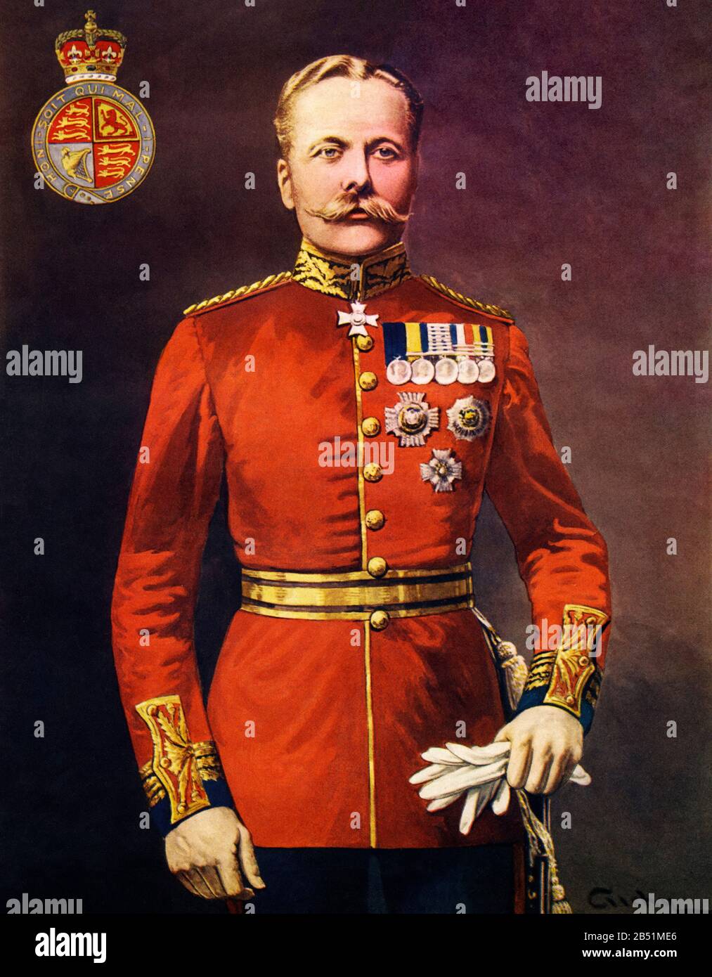 Portrait couleur de Douglas Haig (Édimbourg, 1861 - 1928), maréchal et premier comte Haig, fut un militaire de l'Empire britannique de premier plan pendant la première Guerre mondiale Banque D'Images