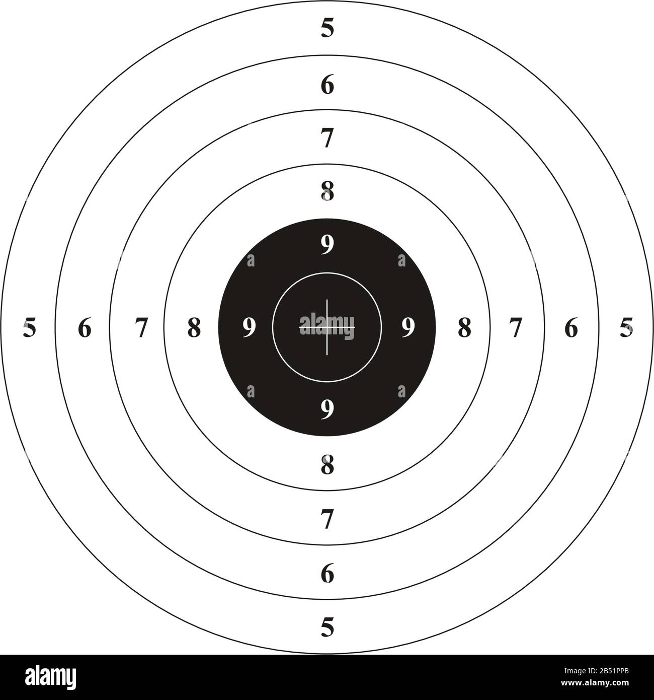 ISSF 25 mètres de précision et 50 mètres pistolet .stock illustration vectorielle isolée sur fond blanc. Illustration de Vecteur