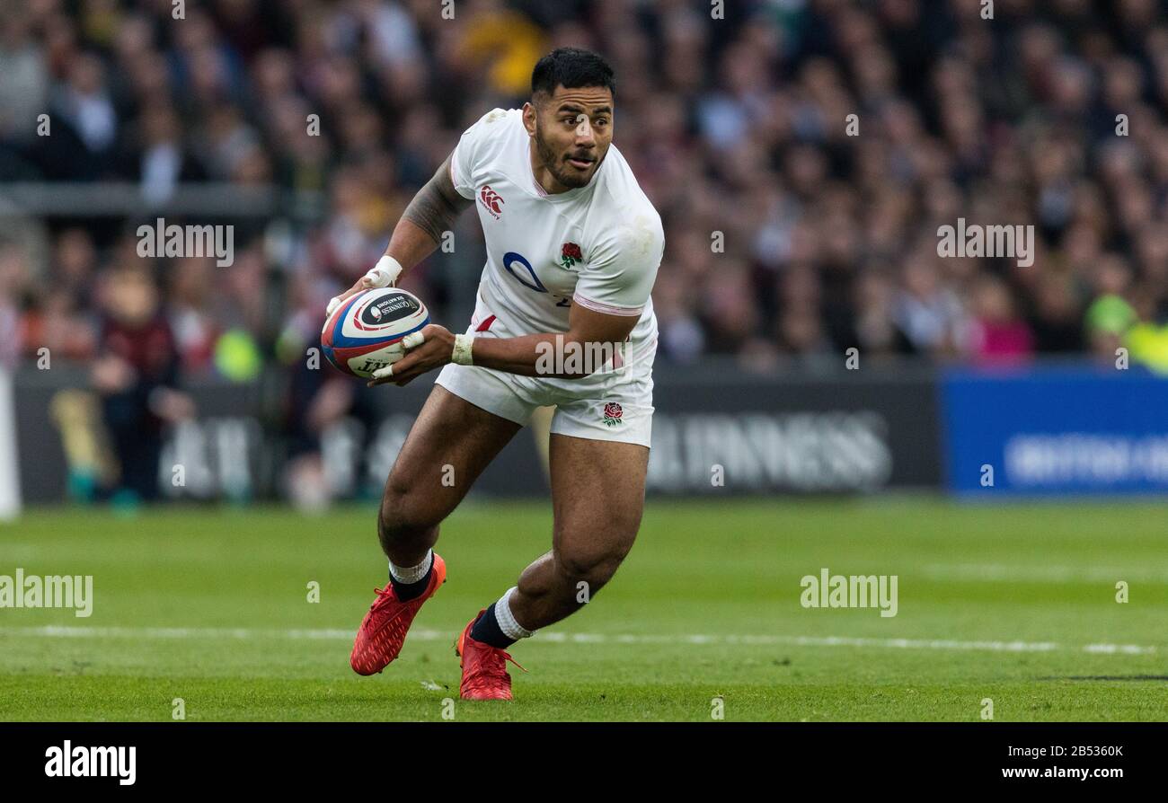 Londres, Royaume-Uni. 7 mars 2020. Rugby Union Guinness Six Nations Championship, Angleterre Contre Pays De Galles, Twickenham, 2020, 07/03/2020 Manu Tuilagi D'Angleterre Crédit: Paul Harding/Alay Live News Banque D'Images