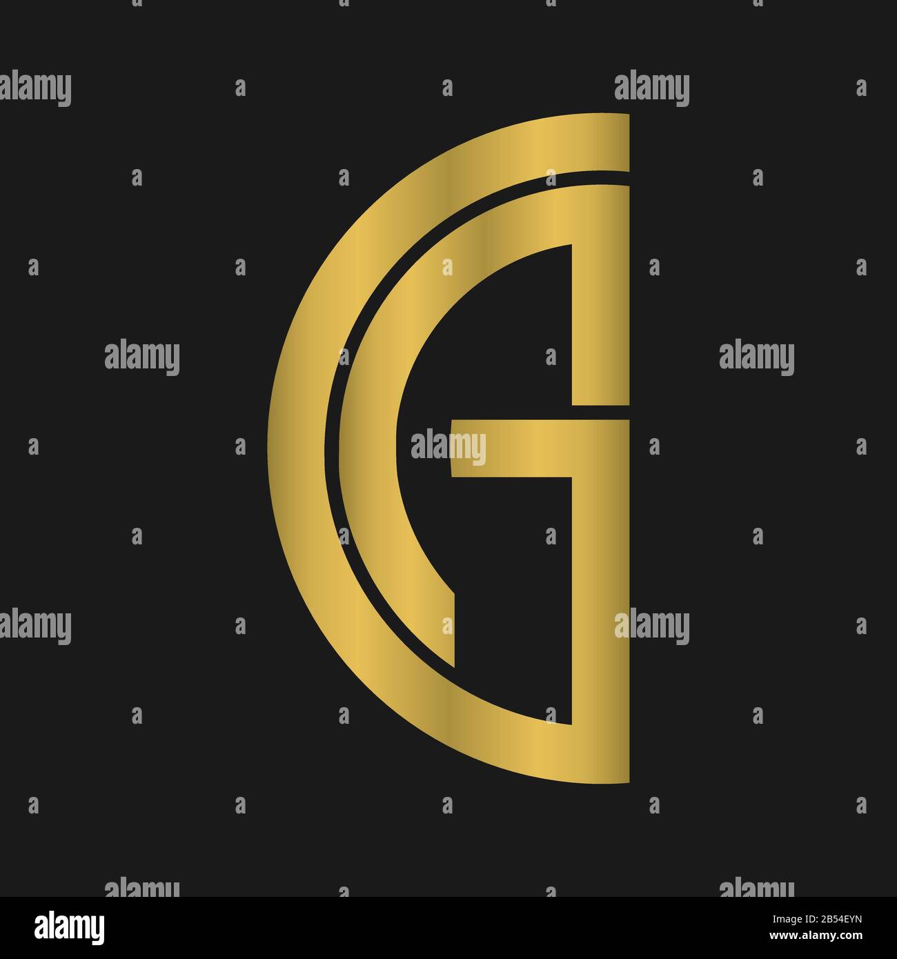 A , G , D , AG , GA logo lettre design avec typographie moderne créative Illustration de Vecteur