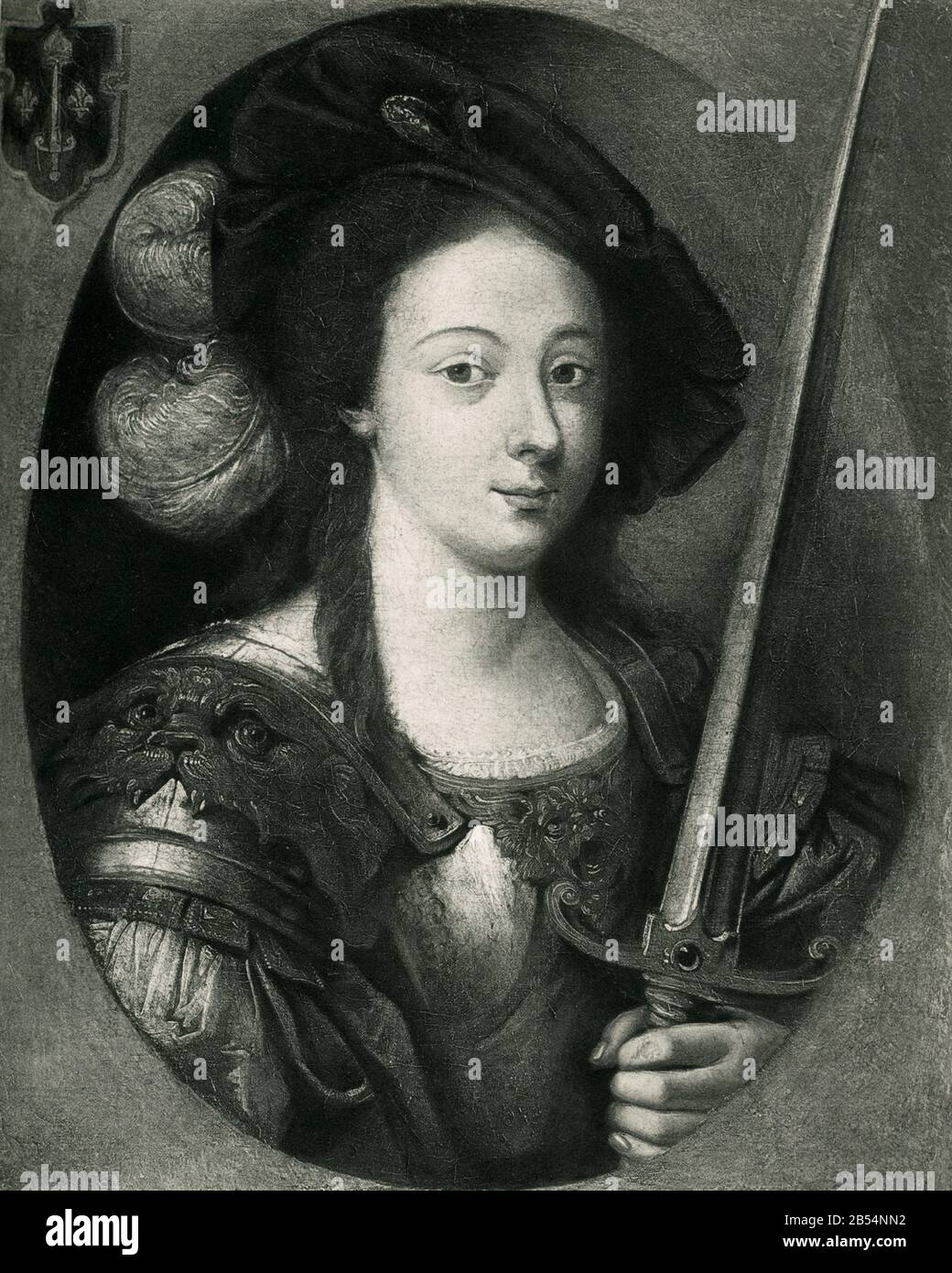 Cette peinture de Jeanne de a été réalisée par Claude Deruet, un célèbre artiste baroque français du XVIIe siècle. Banque D'Images
