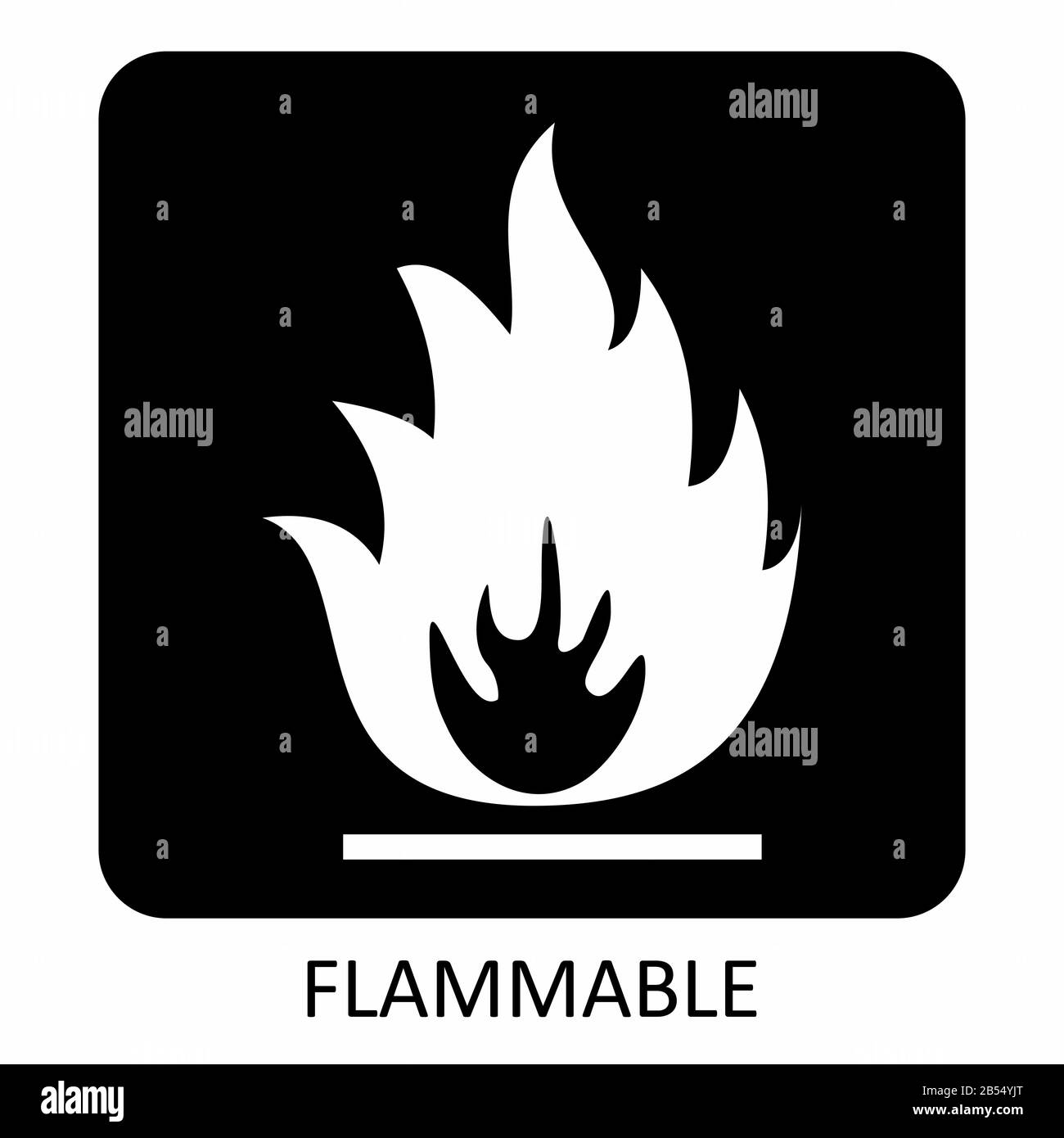 Symbole d'avertissement inflammable Illustration de Vecteur