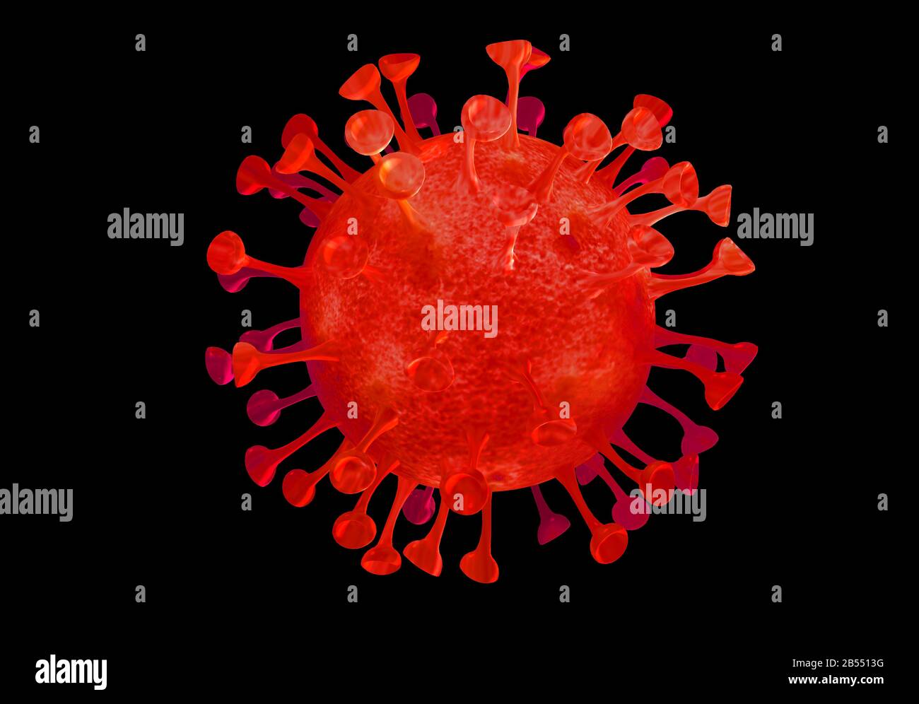 Cellule unique du virus COVID-19 du éleveur en relief - CORONAVIRUS. L'Organisation mondiale de la santé de l'OMS annonce des pandémies. Banque D'Images