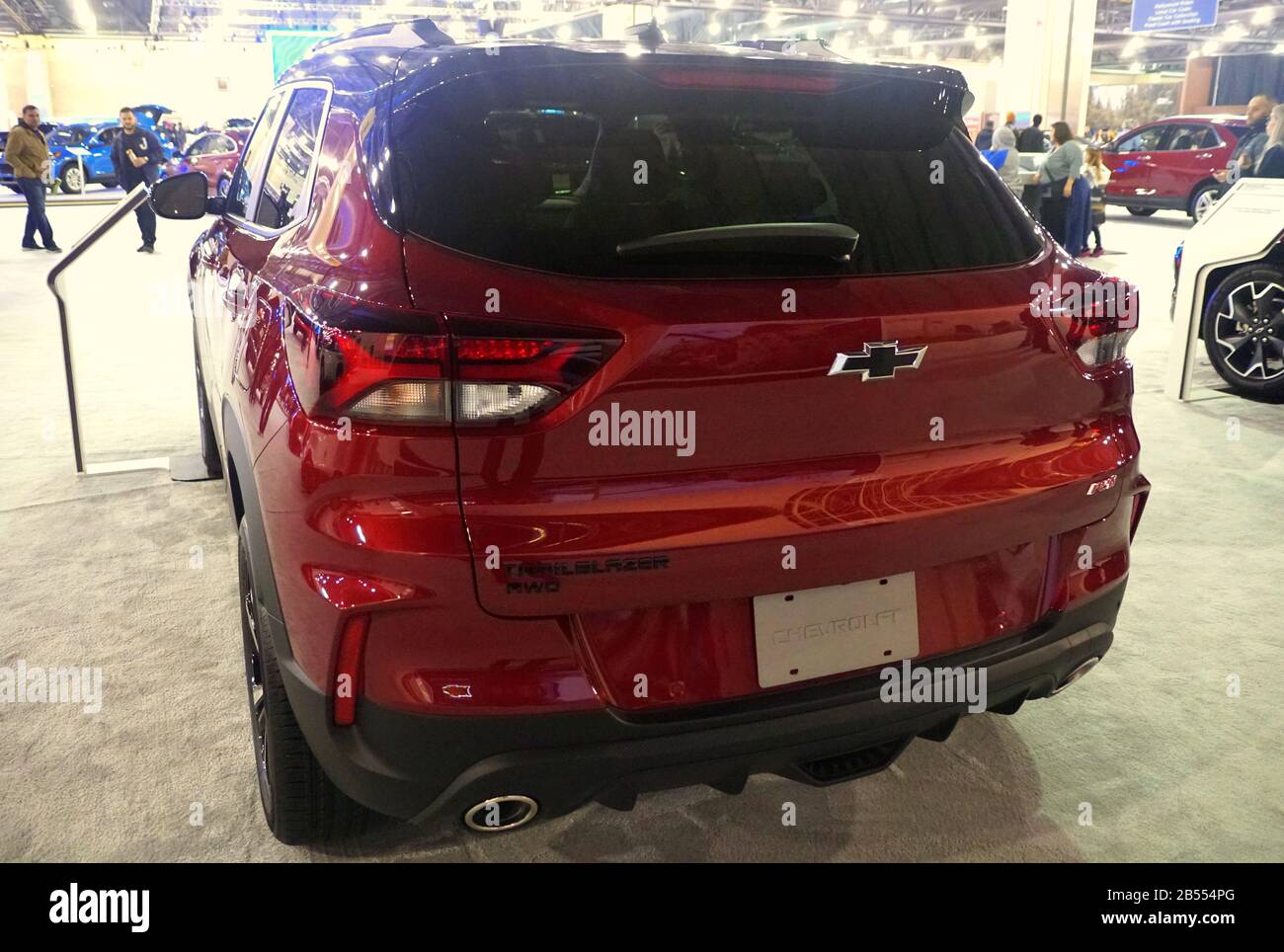 Philadelphie, Pennsylvanie, États-Unis - 9 février 2020 - la vue arrière du SUV compact Chevrolet Blazer 2020 Banque D'Images