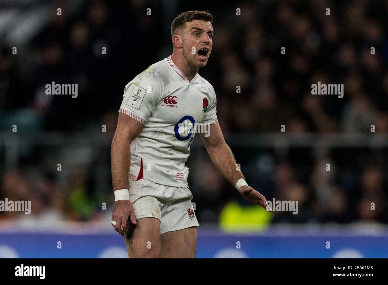 Londres, Royaume-Uni. 7 Mars 2020, Rugby Union Guinness Six Nations Championship, Angleterre Contre Pays De Galles, Twickenham, 2020, 07/03/2020 George Ford D'Angleterre Credit:Paul Harding/Alay Live News Banque D'Images