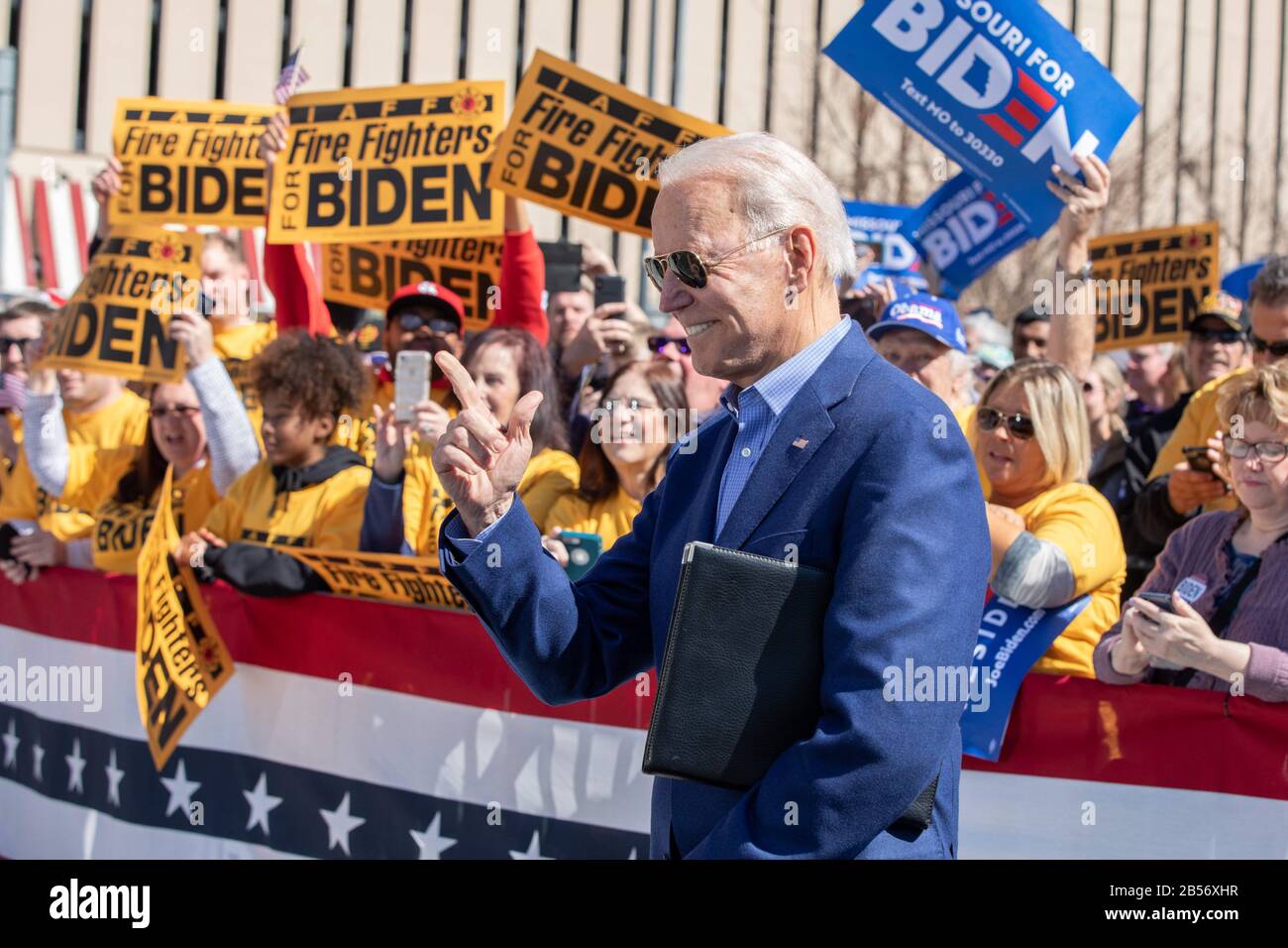 St Louis, Missouri, États-Unis. 7 mars 2020. Le vice-président Joe Biden a pris la parole lors d'un rassemblement De campagne De Vote à St. Louis, Missouri, le samedi 7 mars 2020. Crédit: Lora Olive/Zuma Wire/Alay Live News Banque D'Images