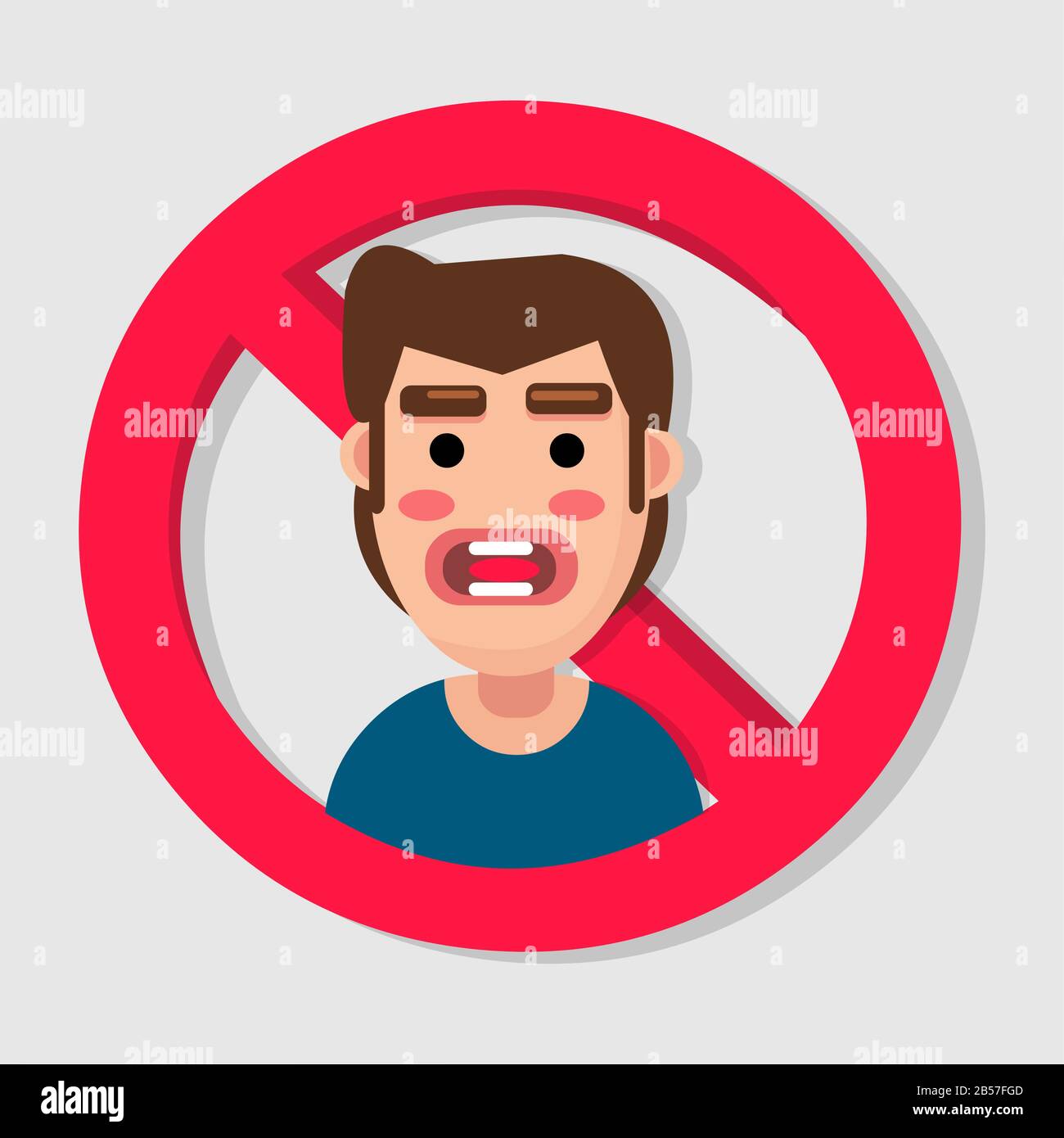 arrêter de parler l'illustration vectorielle du concept de symbole de hache Illustration de Vecteur