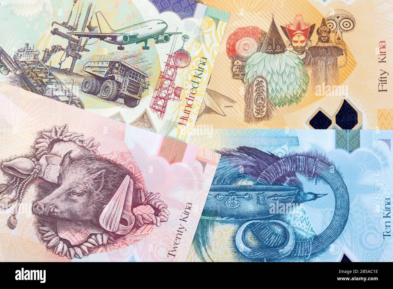 Papouasie-Nouvelle-Guinée argent - kina un contexte d'affaires Banque D'Images