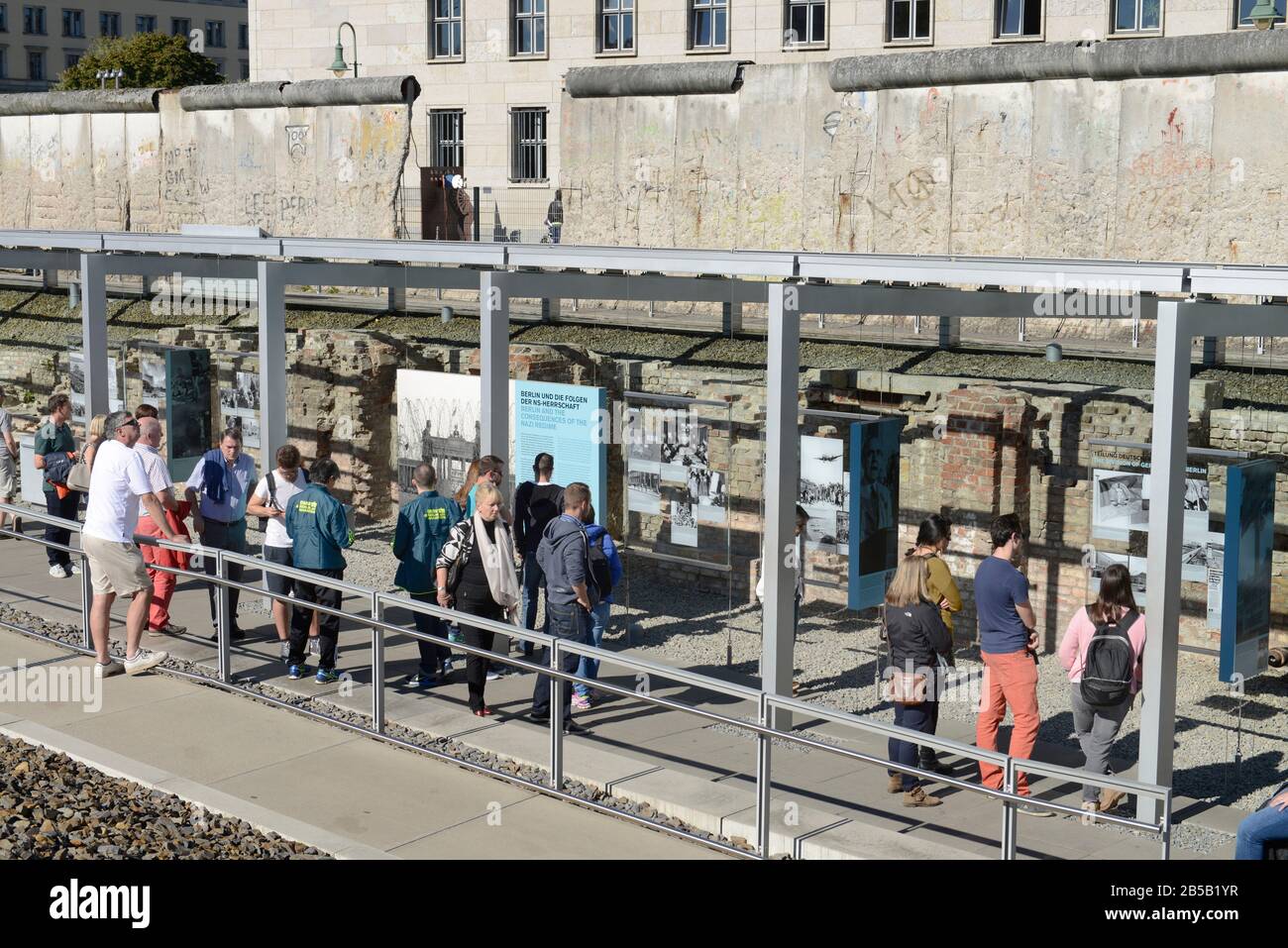 Topographique Des Terreurs, Niederkirchnerstraße, Kreuzberg, Berlin, Allemagne Banque D'Images