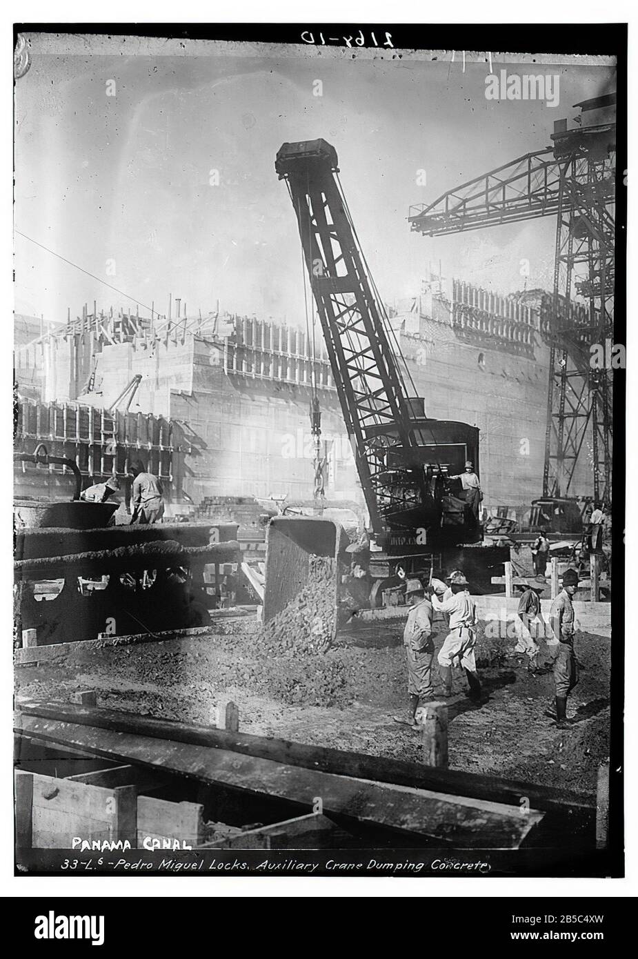 La construction du canal de Panama fonctionne au début du XXe siècle Banque D'Images