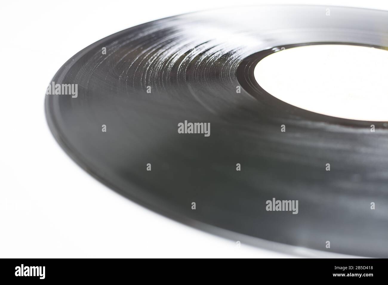 Détail avec flou de la surface d'un enregistrement en vinyle Banque D'Images