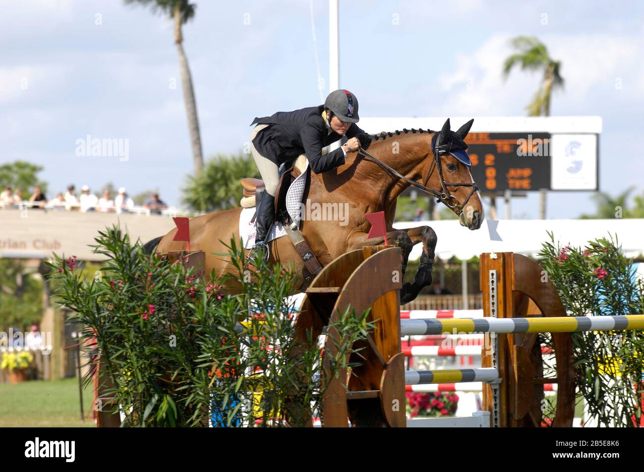 Leslie Howard (États-Unis) Circonscription Lennox Lewis 2, Winter Equestrian Festival, Wellington Florida, , 1.50m Classique Heure Janvier 2007, Banque D'Images