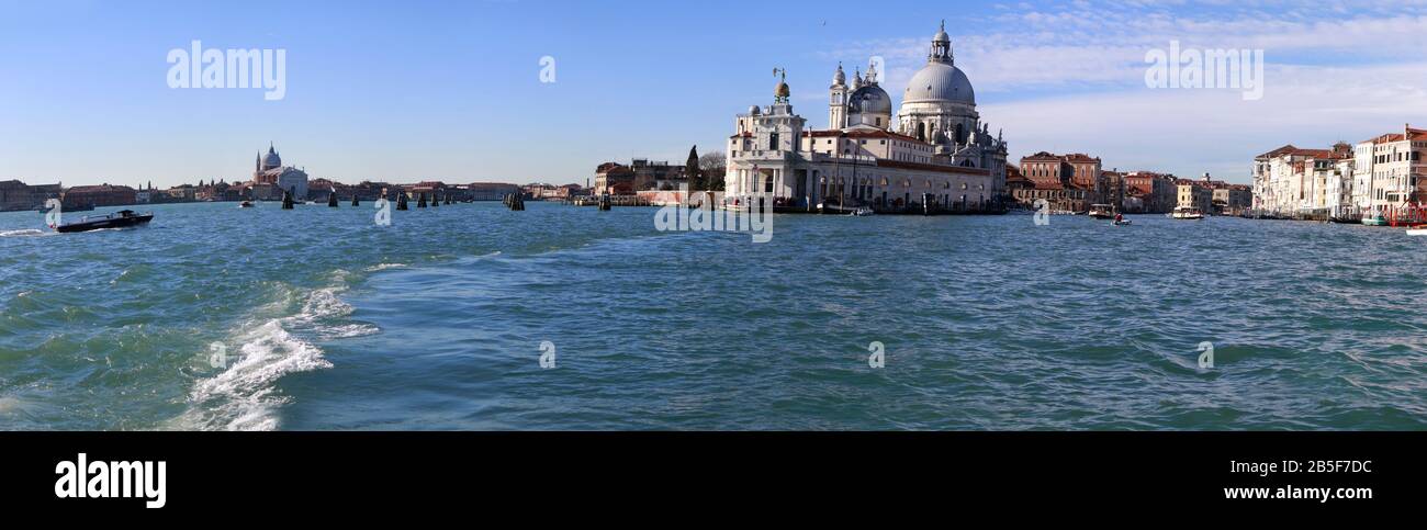 Panorama: San Giorgio Maggiore, Venedig, Italie. Banque D'Images
