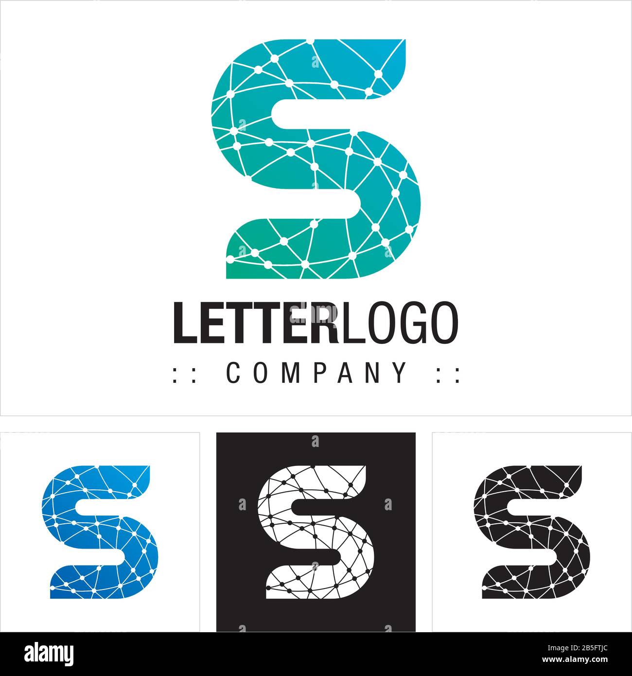 Lettre S (Typographie) Vector Symbol Company Logo (Logotype). Illustration De L'Icône Style De Technologie Des Connecteurs De Carte Mère. Concept D'Identité Élégant Illustration de Vecteur