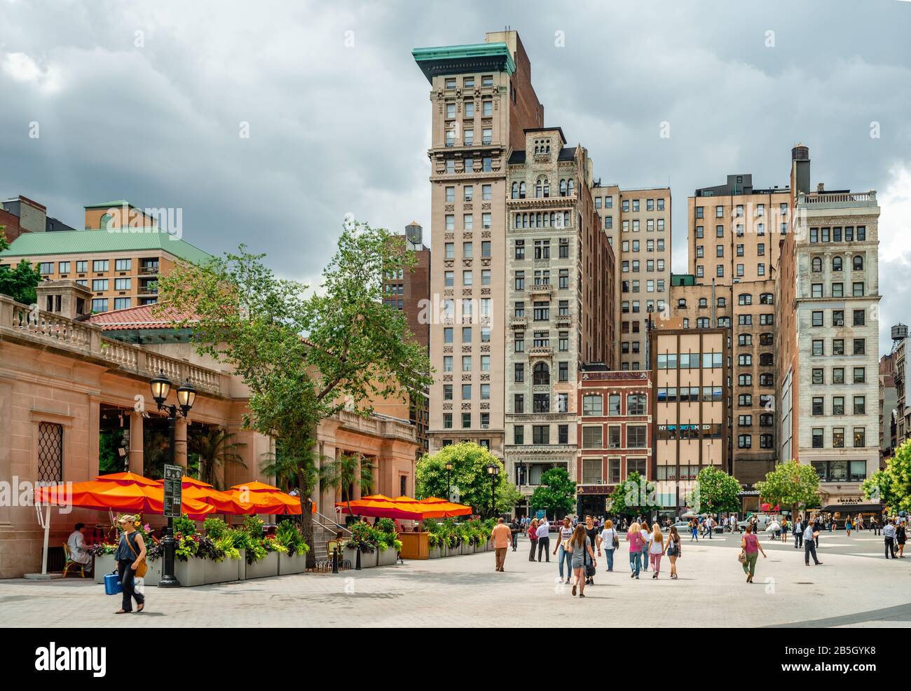 New York, NY / USA - 17 juillet 2014: Vue sur Union Square à Manhattan. Banque D'Images