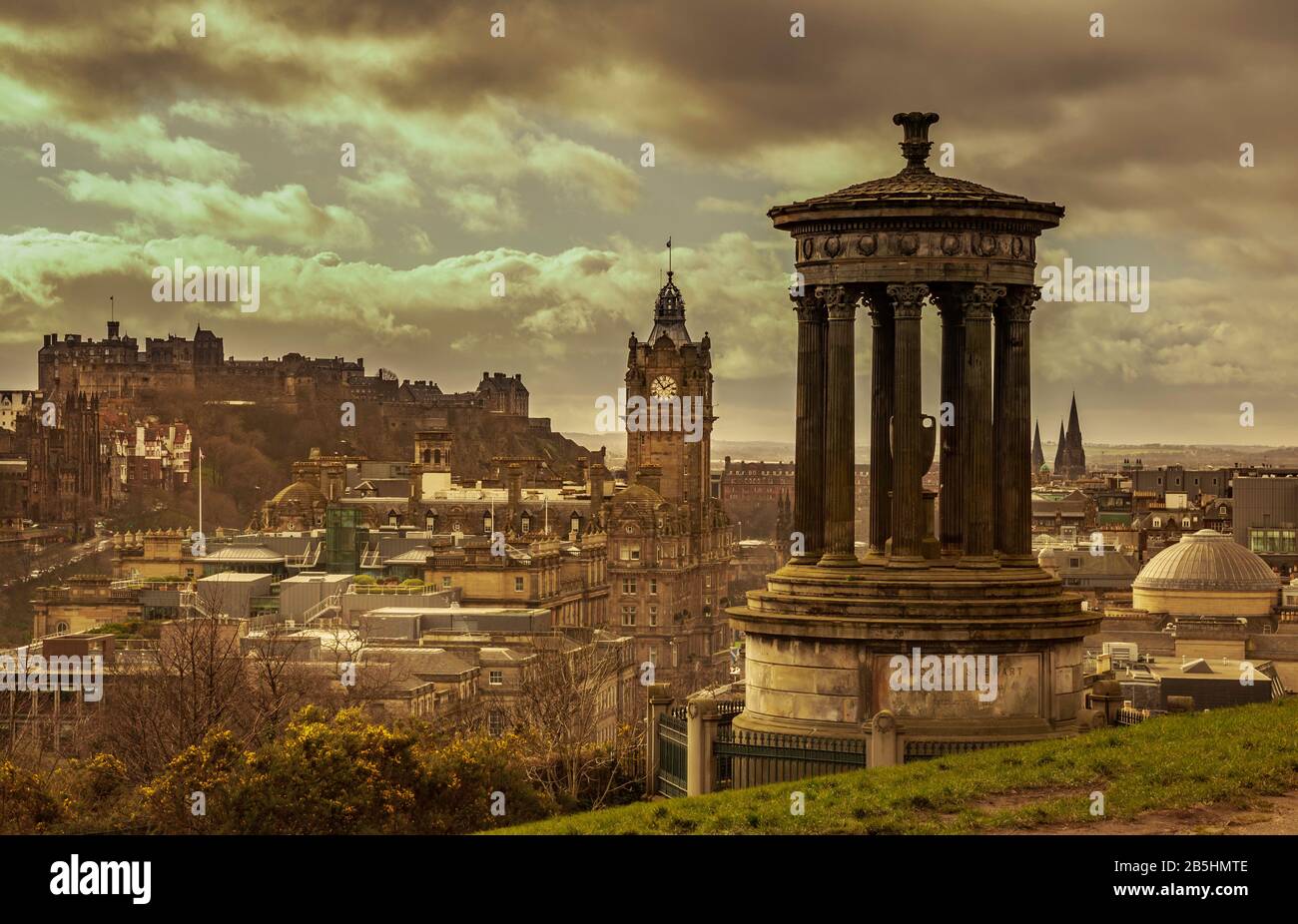 Edinburgh, Écosse, royaume-uni. Vue de carlton Hill. Banque D'Images