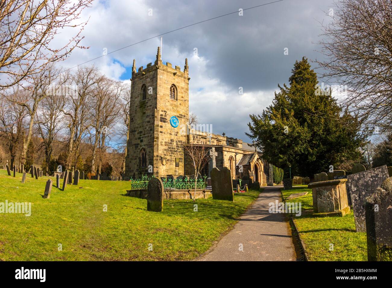 Église Paroissiale D'Eyam, Derbyshire Banque D'Images