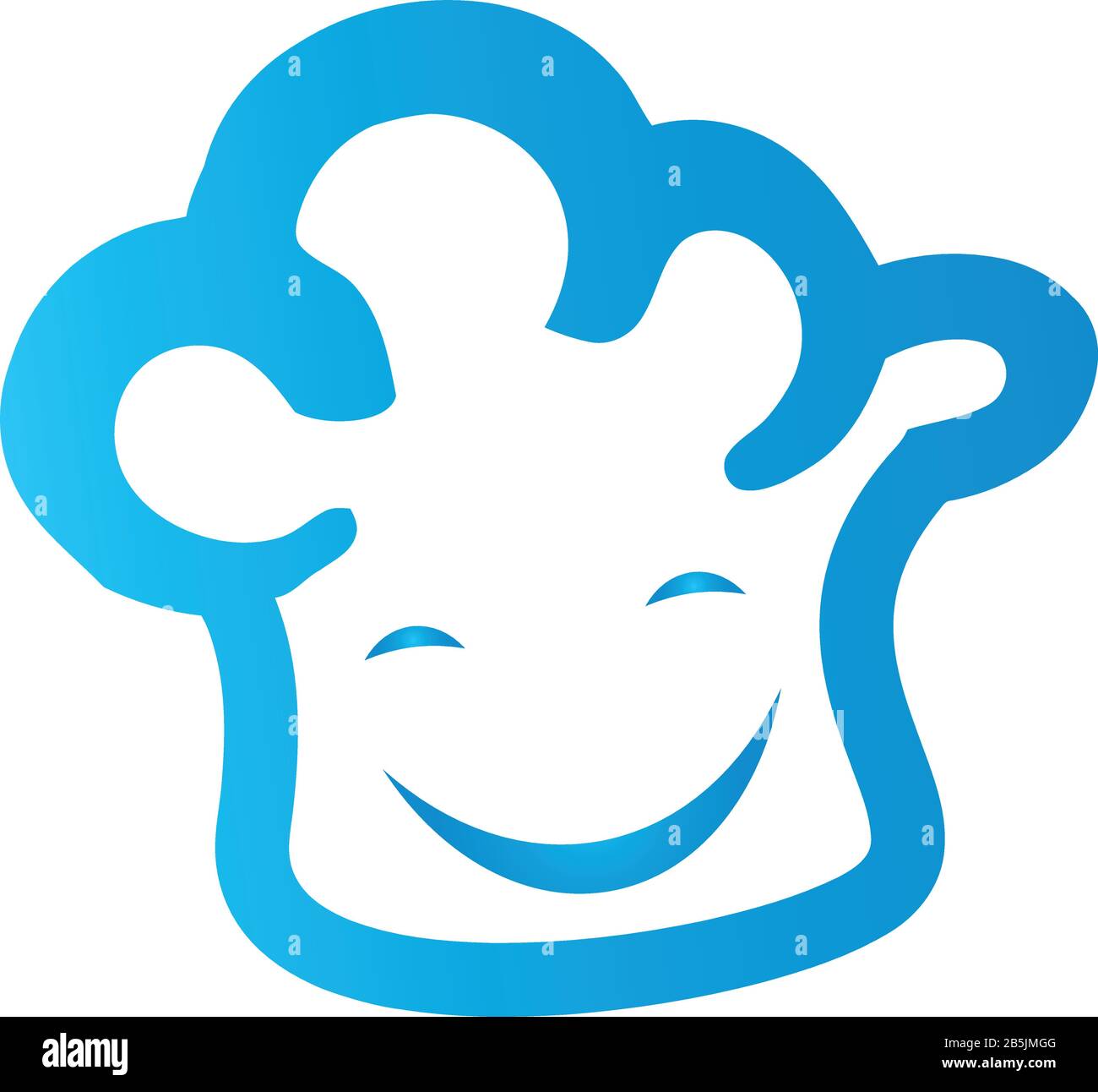 Chapeau de chef, sourire, boulanger, cuisinier, logo Illustration de Vecteur