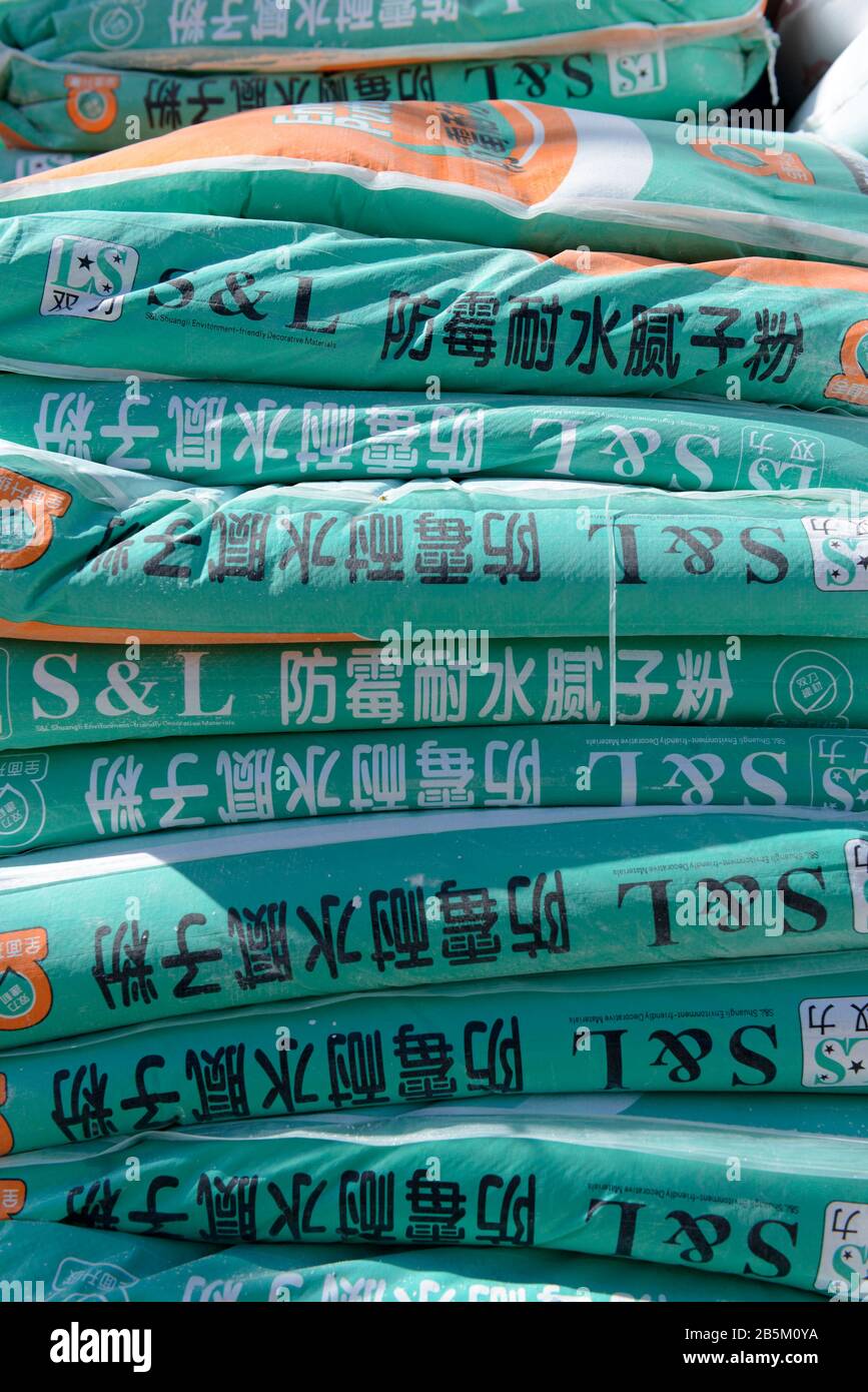Sacs de putty pouvoir en vente à Baiziwan, Beijing, Chine Banque D'Images