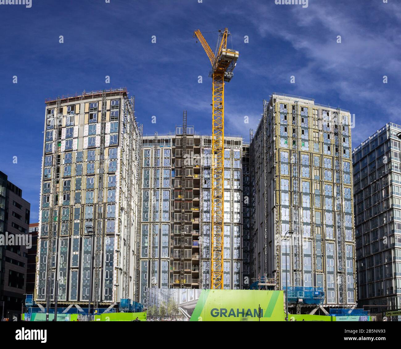 Bâtiments de développement de rue Strand, construction Graham, Waterfront, Liverpool Banque D'Images