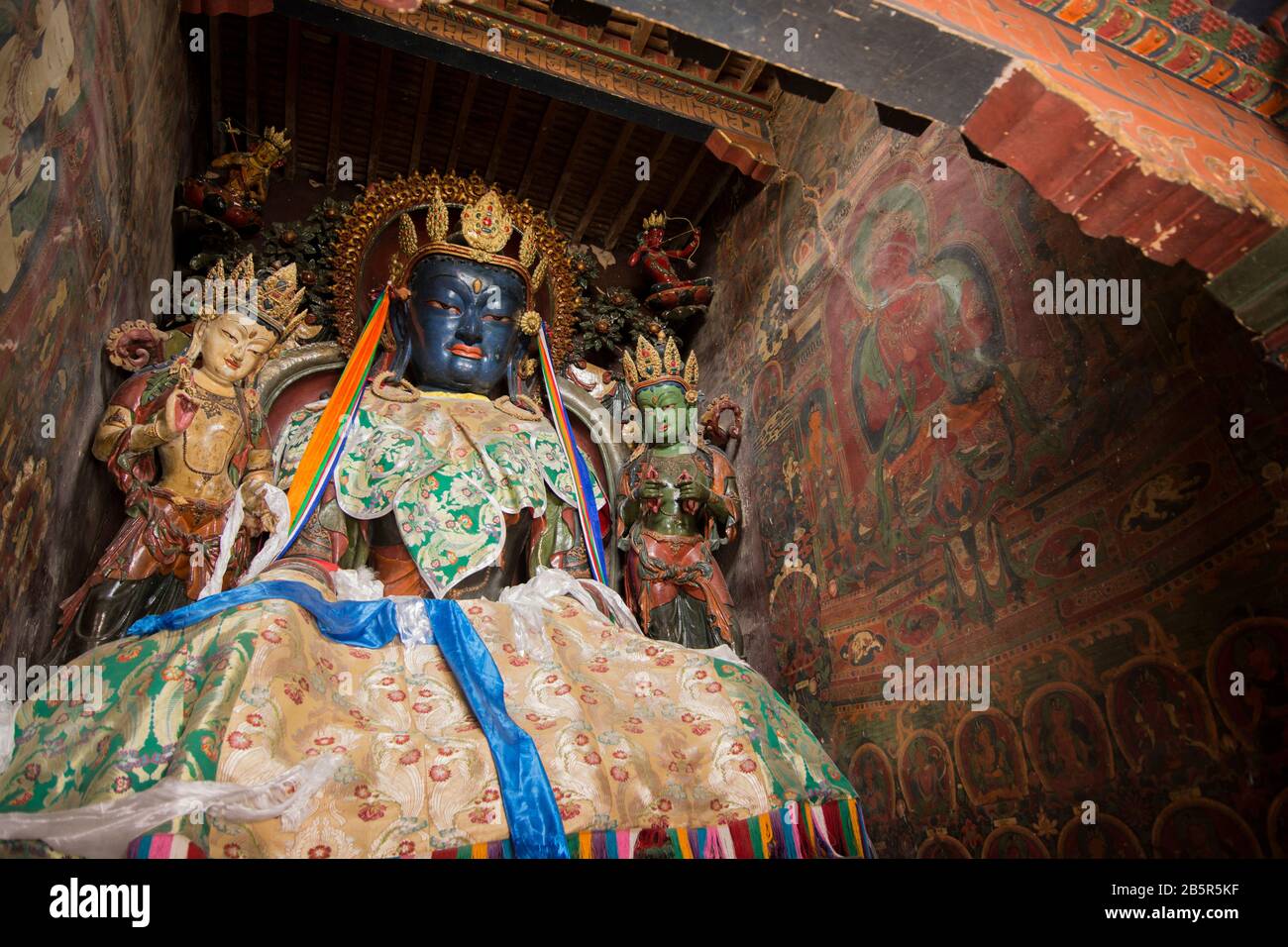 Le Bouddha de la médecine, Kumbum, Gyantse, Tibet Banque D'Images