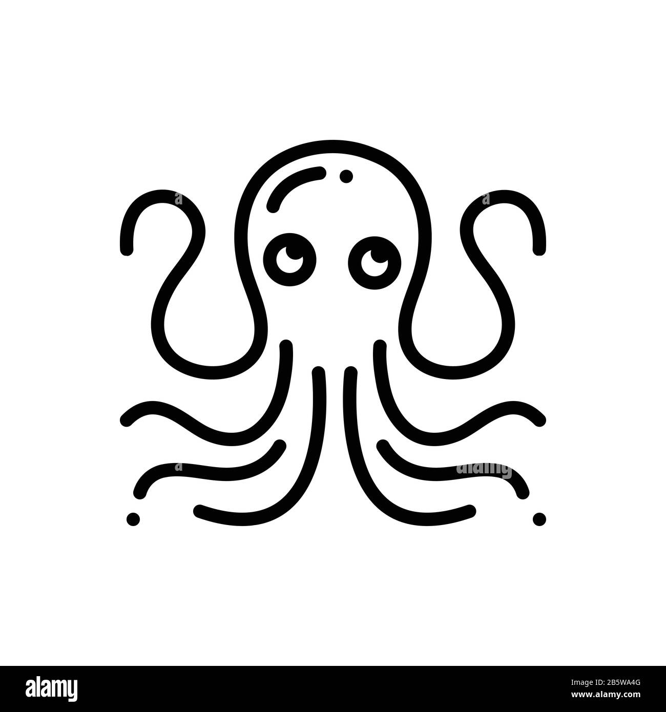 Icône pour Octopus, pulpo Illustration de Vecteur