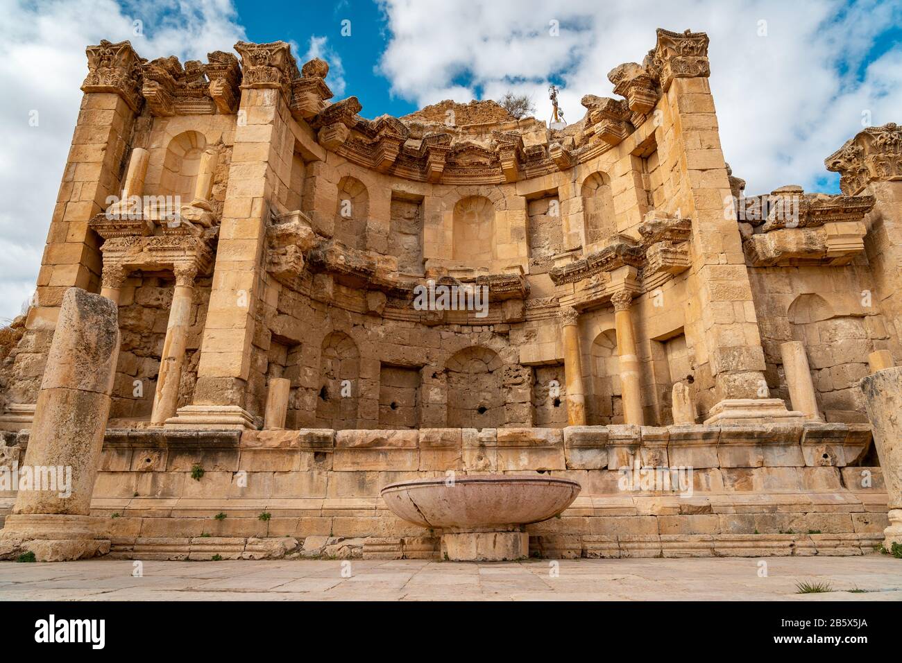 Ruines romaines de Jerash, Jordanie Banque D'Images