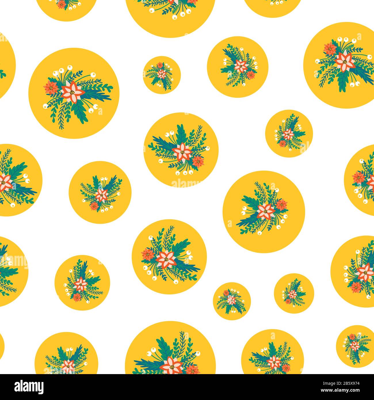 Arrangements floraux en poles jaunes fond vectoriel transparent. Motif fleuri et géométrique original et abstrait de printemps ou d'été. Illustration de Vecteur