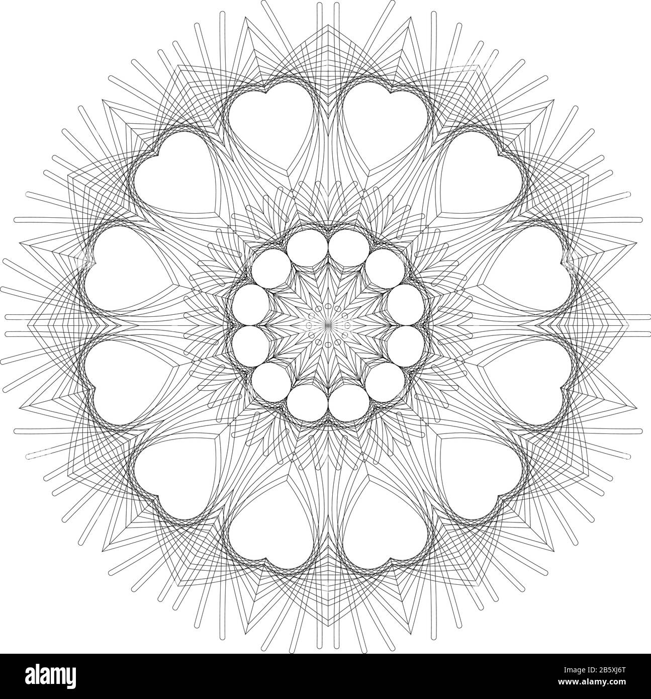 mandalas pour livre a colorier noir et blanc decoration ornement contour rond forme de fleur inhabituelle vecteur oriental des modes therapie anti stress image vectorielle stock alamy coloriage dessin voiture miroir d'aile