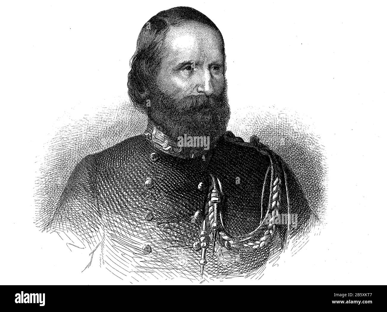 Giuseppe Maria Garibaldi, 4 juillet 1807 – 2 juin 1882, était un général italien, patriote et républicain / Giuseppe Maria Garibaldi guerre vom 4. Juli 1807 bis 2. Juni 1882 ein italienischer général, Patriot und Republikaner, Historisch, numérique amélioration de la reproduction d'un original du XIXe siècle / digitale Reproduktion einer Originalvoraus dem 19. Jahrhundert, Banque D'Images