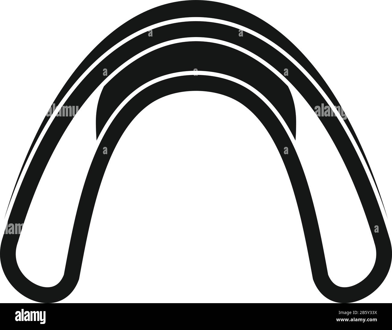 Icône de protection de la bouche. Illustration simple de l'icône vectorielle de protection de bouche pour la conception de toile isolée sur fond blanc Illustration de Vecteur