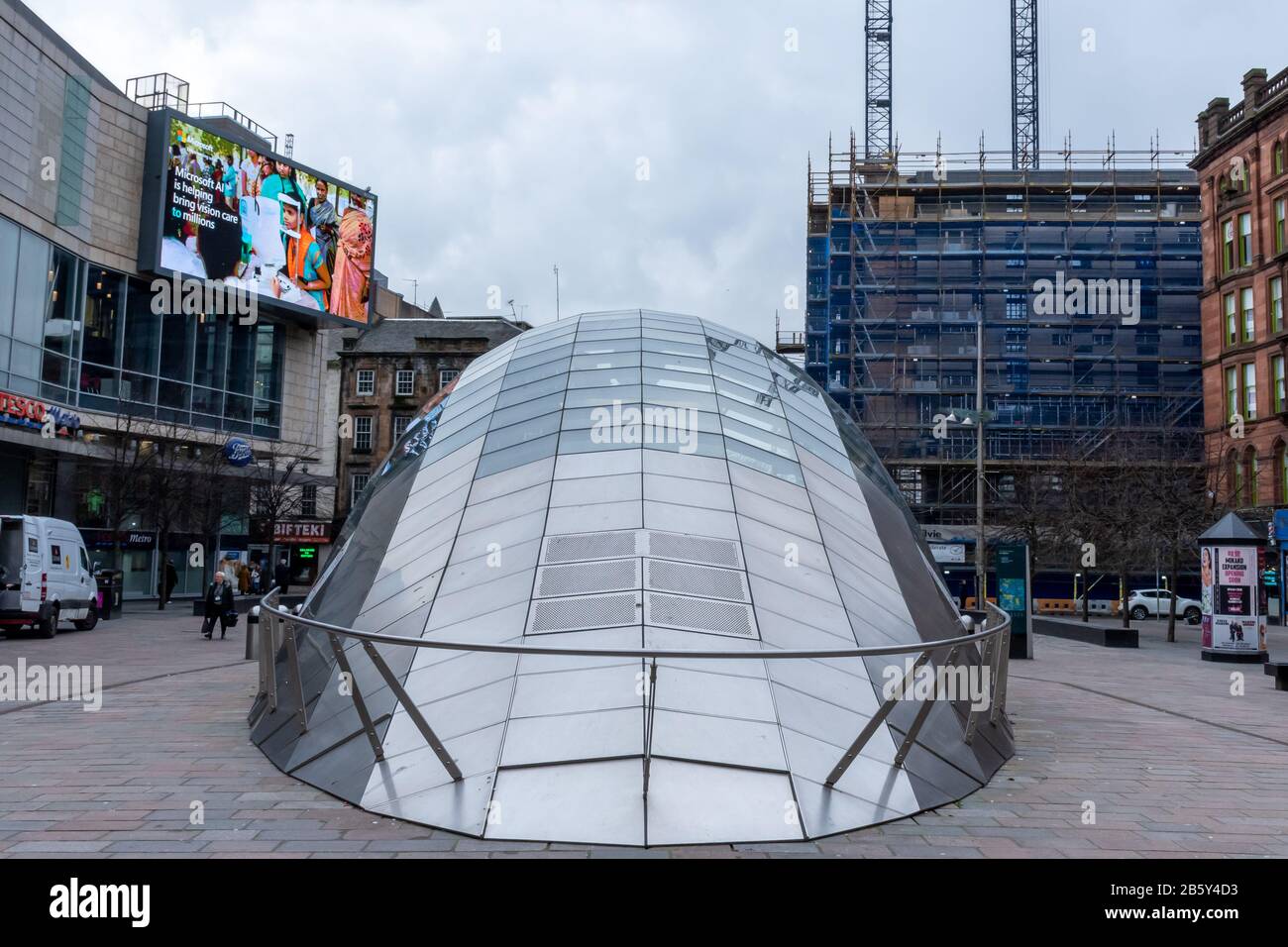 Station de métro Saint-Enoch en mars 2020 Banque D'Images