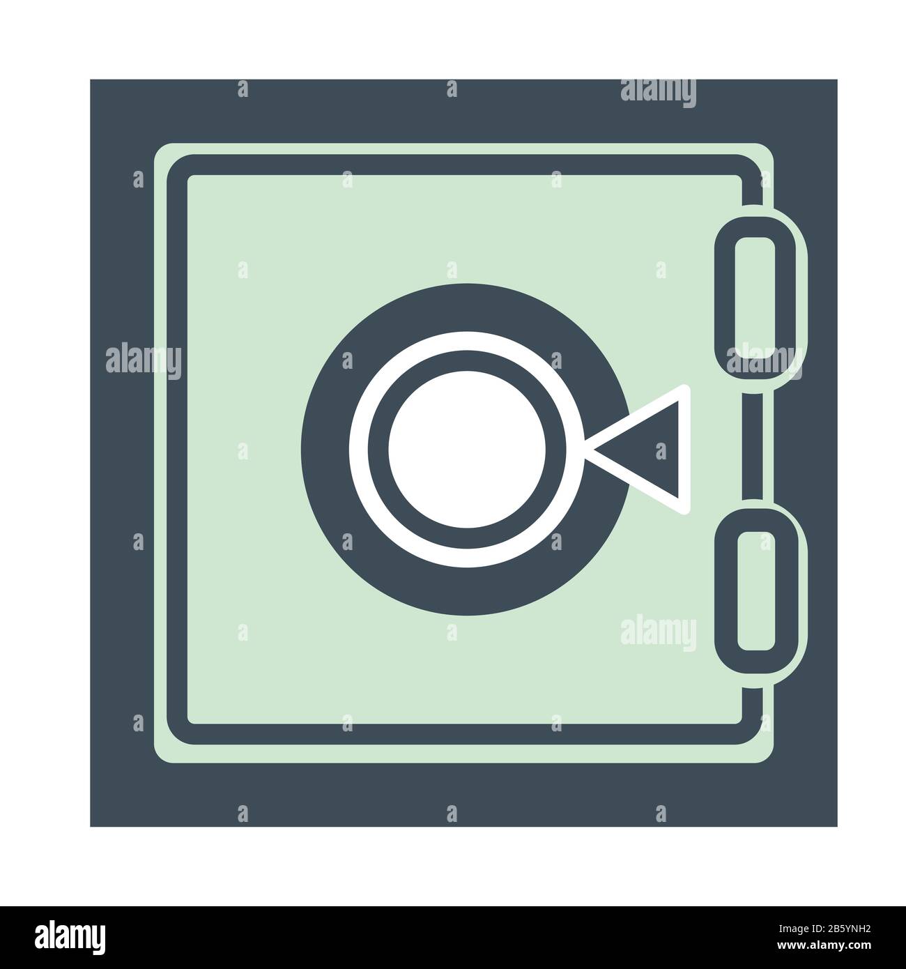 Icône de sécurité isolée, sécurité en espèces, boîte en acier avec code Illustration de Vecteur