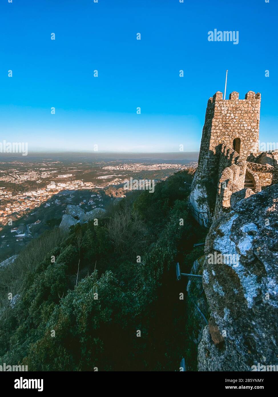 Castelo dos Mouros à Sintra Portugal Banque D'Images