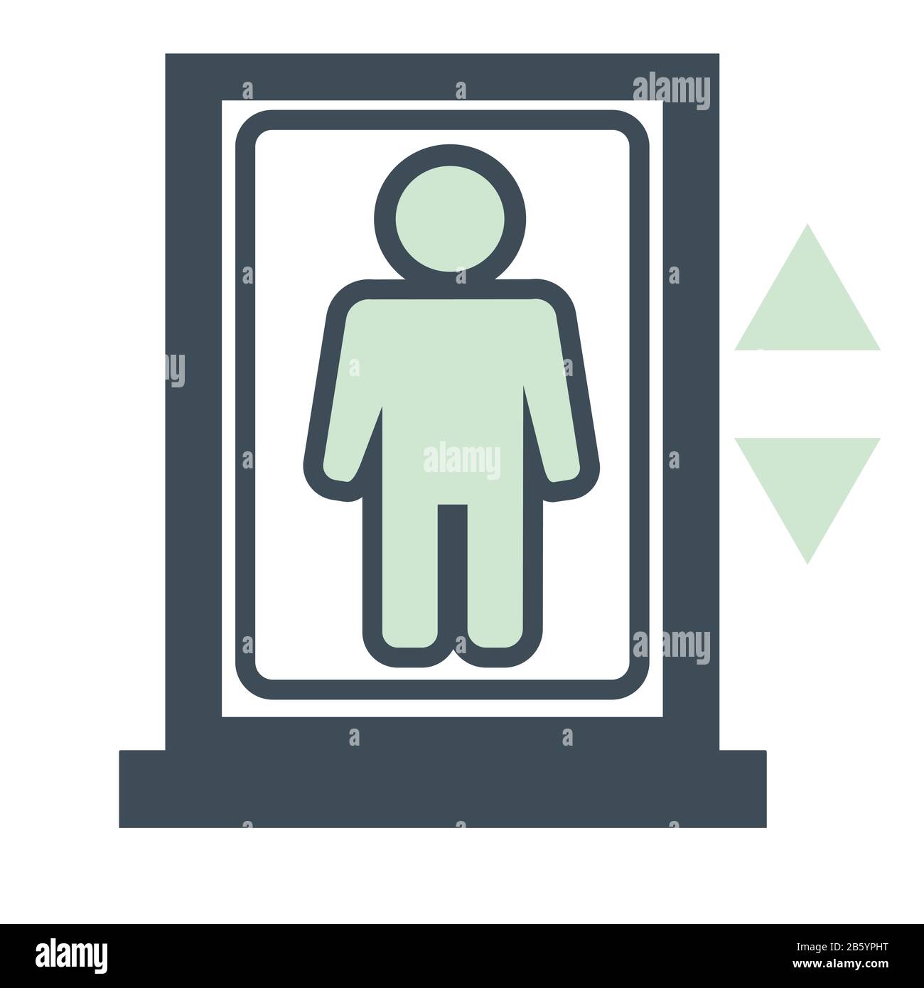 Les commodités de la chambre d'hôtel, ascenseur ou ascenseur isolé icône Illustration de Vecteur