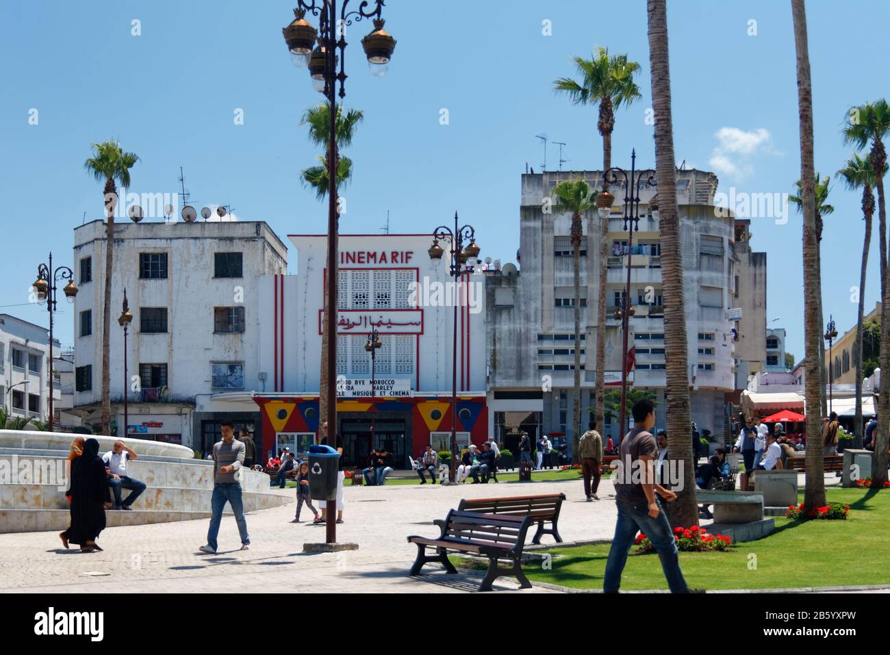 Tanger, port libre de la mer sur la côte de Meidterranean Banque D'Images