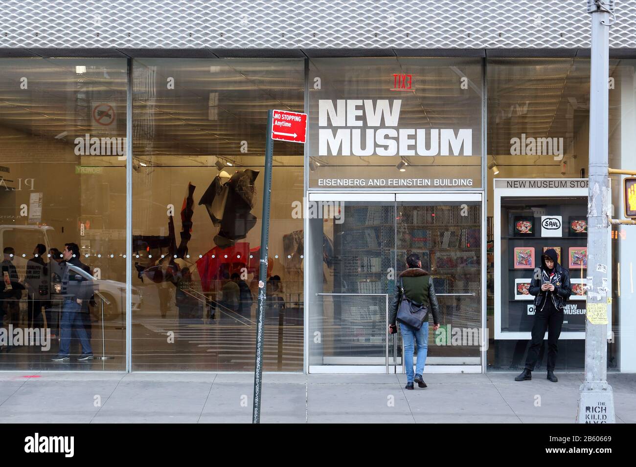 New Museum, 235 Bowery, New York, NY. Extérieur d'un musée d'art contemporain dans le quartier Nolita de Manhattan. Banque D'Images