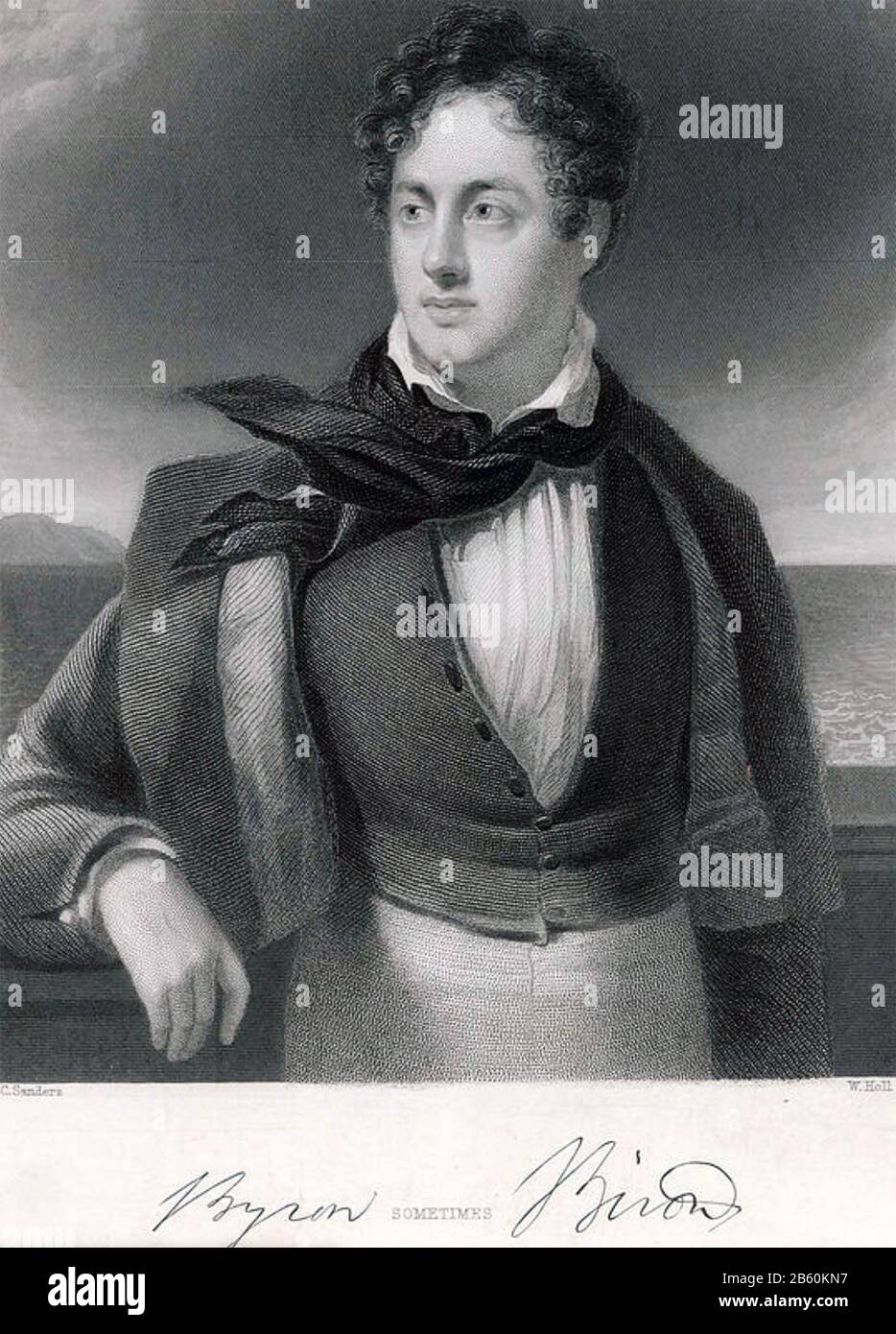 Lord BYRON - George Gordon Byron (1788-1824) poète et politicien anglais, Banque D'Images