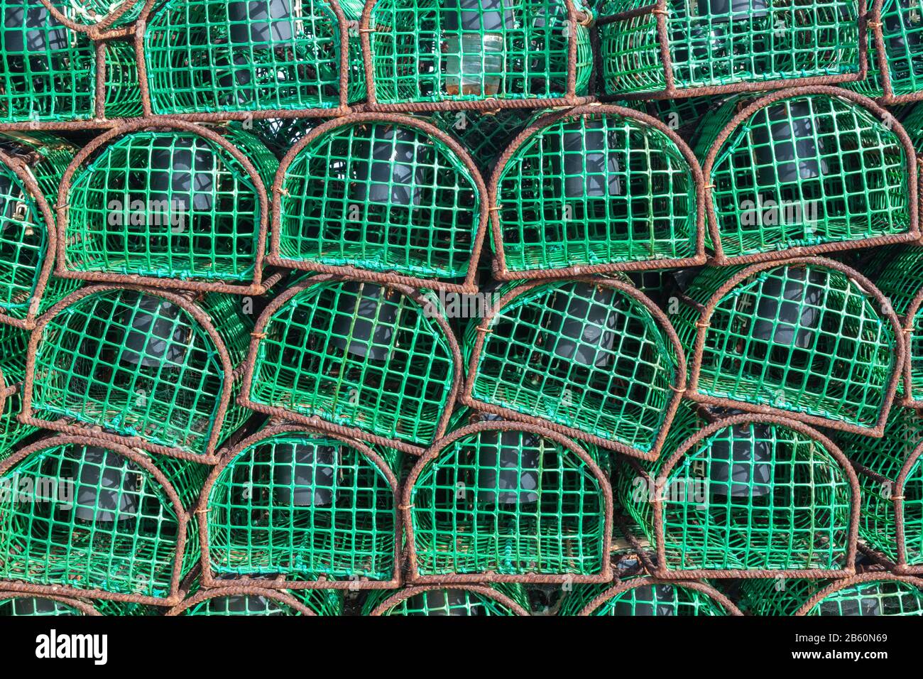 Pièges de pêche pour poulpes et mollusques. Au Portugal. Banque D'Images