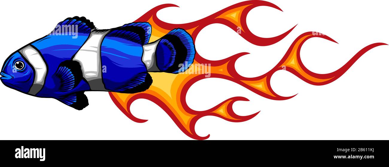 Illustration vectorielle d'un clowfish. Art de conception Illustration de Vecteur