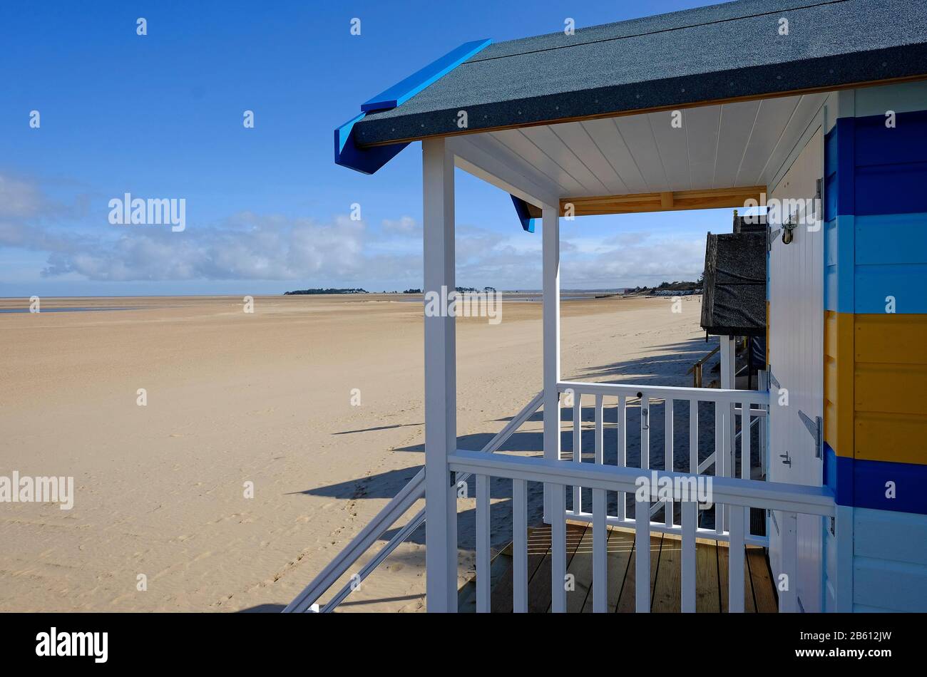 puits-next-the-sea beach huts, nord norfolk, angleterre Banque D'Images